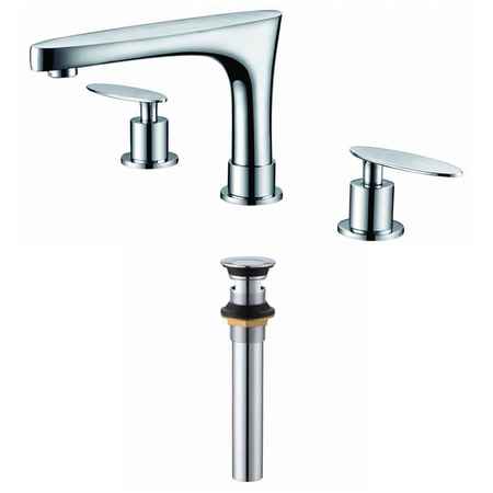 AMERICAN IMAGINATIONS 3H8" CUPC Approved Lead Free Brass Faucet Set In Chrome Color, Overflow Drain Incl. AI-33678